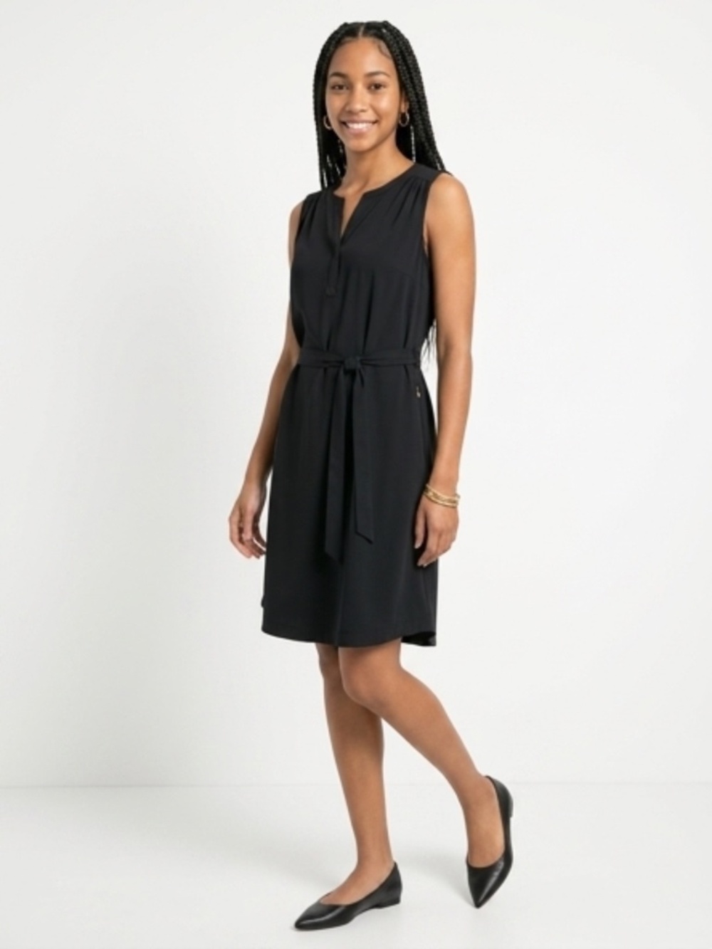 Royal Robbins Spotless Traveler Tank Dress Black Size 10 NWT - Two Pockets!